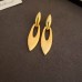 Genuine gold electroplated metal water drop earrings, European and American fashion cool style earrings, simple and high-end feeling earrings