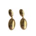French retro design with metallic glossy water drop earrings for women, exaggerated fashion personality, versatile earrings, earrings, and earrings