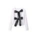Spring new cross-border women's clothing from Europe and America, stylish and stylish bow tie sequin top