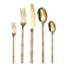 Thickened bamboo 304 stainless steel tableware knife, fork, and spoon set with titanium plated Western steak knife, fork, and spoon Thickened bamboo 304 stainless steel tableware knife, fork, and spoon set with titanium plated Western steak knife, fork, and spoon