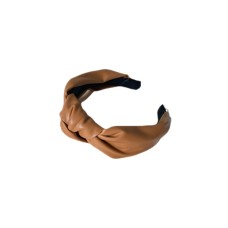 South Korea's East Gate PU Leather Tie Tie Hair Hoop in the Middle Solid Leather Wide Edge Wash Face Headband Women's Style Outgoing Hair Clip