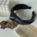 South Korea's East Gate PU Leather Tie Tie Hair Hoop in the Middle Solid Leather Wide Edge Wash Face Headband Women's Style Outgoing Hair Clip