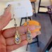 High grade purple crystal droplet shaped earrings, simple and atmospheric earrings, fashionable and elegant, high-end earrings