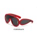 Cool new European and American network red with the same one-piece large frame toad glasses sunglasses