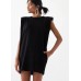 Summer Fashion Casual Commuter Round Neck Sleeveless Pad Dress