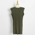 Minimalist Solid Loose Dress For Women Round neck Sleeveless High Waist Pullover Mini Dresses Female Summer Fashion Clothing