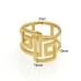 Great Wall pattern double circle double personality hollow trend titanium steel ring ring