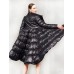 Loose Fit Big Hem Asymmetrical Down Jacket New Lapel Neck Long Sleeve Warm Women Parkas Fashion Spring Autumn 