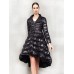 Loose Fit Big Hem Asymmetrical Down Jacket New Lapel Neck Long Sleeve Warm Women Parkas Fashion Spring Autumn 