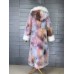 MPPM Winter Faux Fur Long Coat Women Hot Tie Dye Pink Hooded Faux Fur Coat Women With Hood Lapel Warm Thick Soft Fluffy Jacke