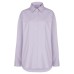 Oversized White Long Sleeve Shirt for Women Basic Percent Cotton Purple Buttoned Shirts Women's Fashion Beautiful Blouses Tops