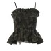 Women Tank Tops  Summer New Camouflage Print Elastic Slim Strapless Sleeveless Short Camis Fashion Ladies Crop Top