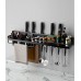 No punching black aluminum kitchen wall-mounted multi-function kitchenware seasoning bottle holder organize storage rack