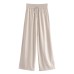 Woman's Chic Sets Solid Color V-Neck Sleeveless Single Breasted Pleated Lace-Up Drawstring Long Pant