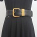 Vintage Gold Needle Buckle Pure Cowhide Belt Simple All Match Genuine Leather Belts Slim Women
