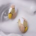 High Quality Blue Orange Enamel Drip Oil Oval Metal Earrings Women Elegant Indian Statement Punk Earring Jewelry