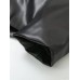 New Fashion Women's All-match Irregular Short Leather Lapel Coat Long Sleeve Black Jackets Top 