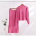 Set of Two Pieces for Elegant Women Knitted Casual Two Parts  Fall  Winter Long Sleeve Women's  Suit Fashion Vintage Clothes