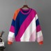 Fashion Oversized Stripe Stitching Pullovers Women Sweater Tops Autumn Winter Warm Ladys Pullover Knit Women Sweater Jumper