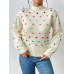 Fitshinling Fashion Sweater Multicolor Hairball Pullover Knitwears Winter Long Sleeve Top Female Clothing New In Jumper Hot