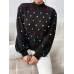 Fitshinling Fashion Sweater Multicolor Hairball Pullover Knitwears Winter Long Sleeve Top Female Clothing New In Jumper Hot