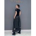Spring Autumn New Korean Style Casual PU Leather Single Piece Wide Leg Pants Women Fashion Black Trousers