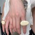 Irregular Wide Large Chunky Rings for Women Vintage Crystal Resin Autumn Winter Geometric Stacking Wear Finger Jewelry