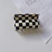 New Vintage Colorful Checkered Lattice Acetate Acrylic Large Rectangle Hair Claw Clips for Women Hair Accessories