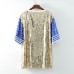 New Baseball Football Game Female Tops Sequin Women