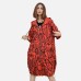 Hooded Half Sleeve Zippers Trench Fashion Contrast Color Loose Casual All Match
