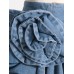 Spring New 3D Rose Decoration Design Sense High Waist Slim denim Skirt Women's A-line Wrapped Hip Skirt