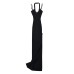 Summer halter buckle hanging neck V-neck knitted elastic bag hip sexy high slit dress long skirt