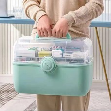 Large Capacity Family Medicine Organizer Box Portable First Aid Kit Medicine Storage Boxes Organizers Plastic Organizing Home