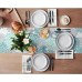 Colorful Dahila Flower Linen Table Runners Kitchen Table Decoration Washable Dining Table Runners Wedding Party Table Decor