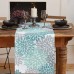 Colorful Dahila Flower Linen Table Runners Kitchen Table Decoration Washable Dining Table Runners Wedding Party Table Decor