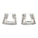 Large Rhinestone Square Earrings Wedding for Women Fashion Jewelry Shiny Geometric Crystal Earrings Party Gifts