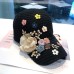 Summer Thin Lace Flower Duck Tongue Hat Fashionable with Diamond Sun Protection Hollow Sun visor Hat