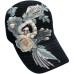 Summer Thin Lace Flower Duck Tongue Hat Fashionable with Diamond Sun Protection Hollow Sun visor Hat