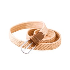 Canvas waistband, women's elastic woven elastic belt, men's and women's Korean version versatile casual buckle, student thin bel