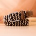 Canvas waistband, women's elastic woven elastic belt, men's and women's Korean version versatile casual buckle, student thin bel