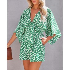 Spring/Summer New Sexy V-Neck Lace Loose jumpsuit for Home Vacation Style Women's jumpsuit