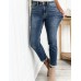 Fashionable jeans with slim fit, legs and high waist