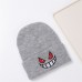 Halloween spoof horror smiling face print Geng Gui knitted hat outdoor warm hat cold hat for men and women