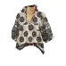 Instagram Hot Selling European and American Women's V-neck Bubble Sleeves Loose Broken pleated T-shirt