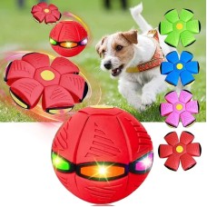 Dog Toys Ball with Lights Interactive Dog Toys Pet Toy Flying Saucer Ball UFO Magic Ball Flying Saucer Ball Dog Toy