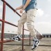 Trendy student sports pants with leggings, men's cropped pants, autumn new casual Harlan pants