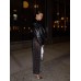 Sexy Mesh Sparkling Diamond Decorative Maxi Skirts Women Black Beading Straight Long Slim Skirt Elegant Party Club Evening Shirt
