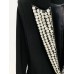 HIGH STREET Newest  Fashion Designer Jacket Women's Rhinestone Diamonds Strass Beaded Sinble Button Blazer