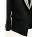 HIGH STREET Newest  Fashion Designer Jacket Women's Rhinestone Diamonds Strass Beaded Sinble Button Blazer