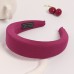New hairband sponge thickened and widened headband high skull top hair clip mesh red wide edge pressed hair headwear for women